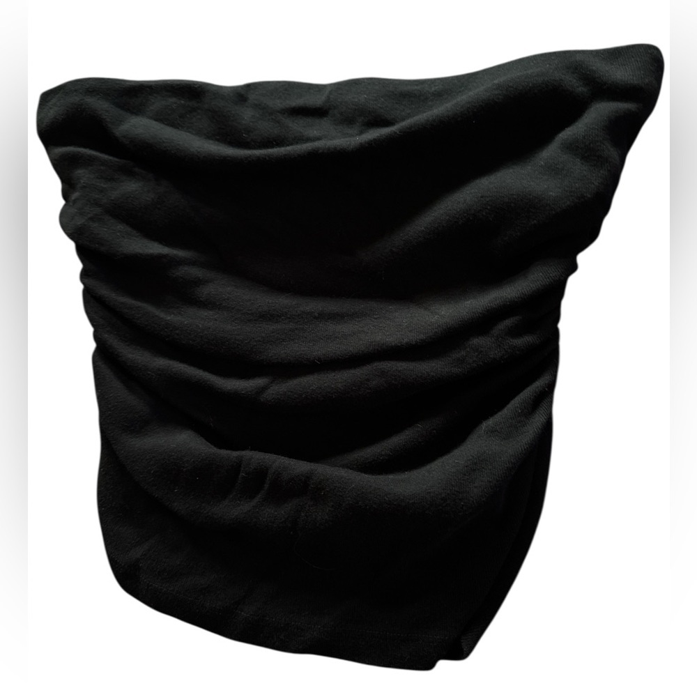Michael Stars Alexis Tube Top Black Medium Ruched Strapless Sleeveless - Picture 4 of 10